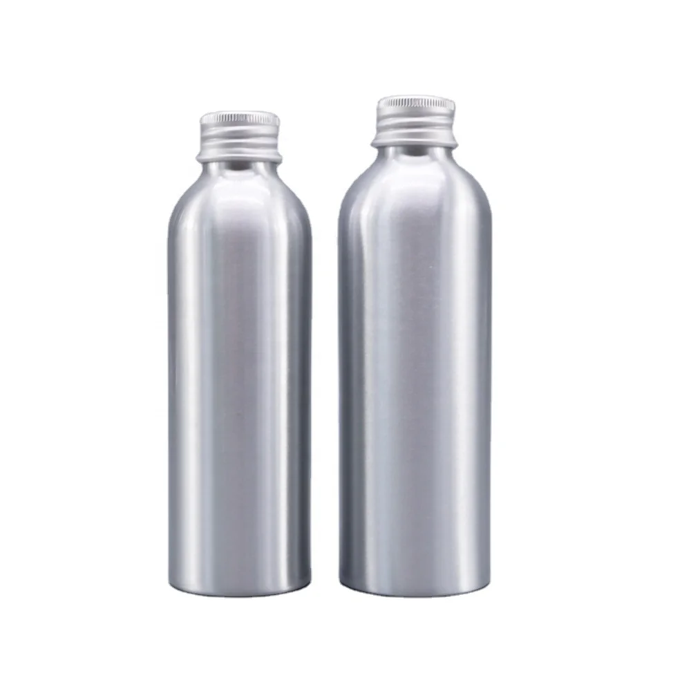 150ml 200ml 250ml 300ml 500ml aluminium bottle with metal silver screw cap