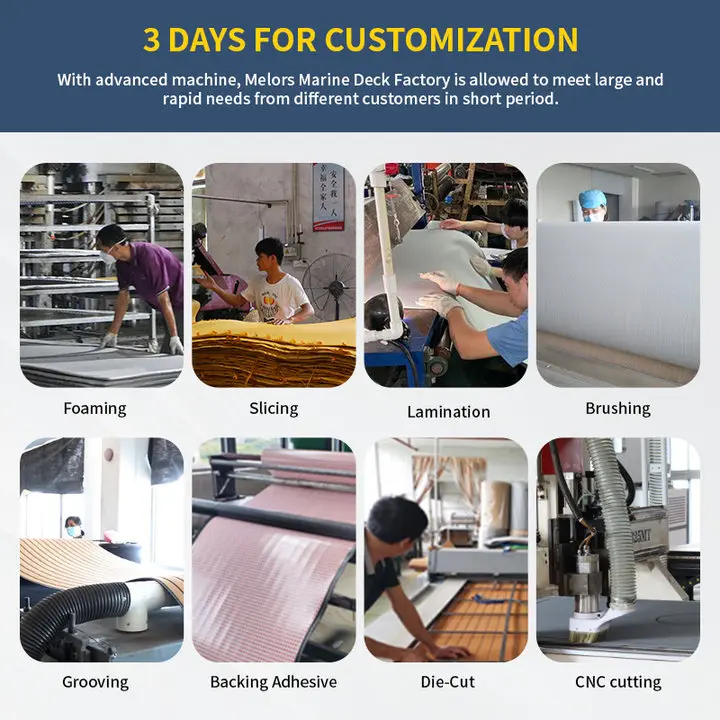 EVA/PE Foam Sheet Composite Decking Boat Flooring EVA Flooring Marine Pad For Yacht