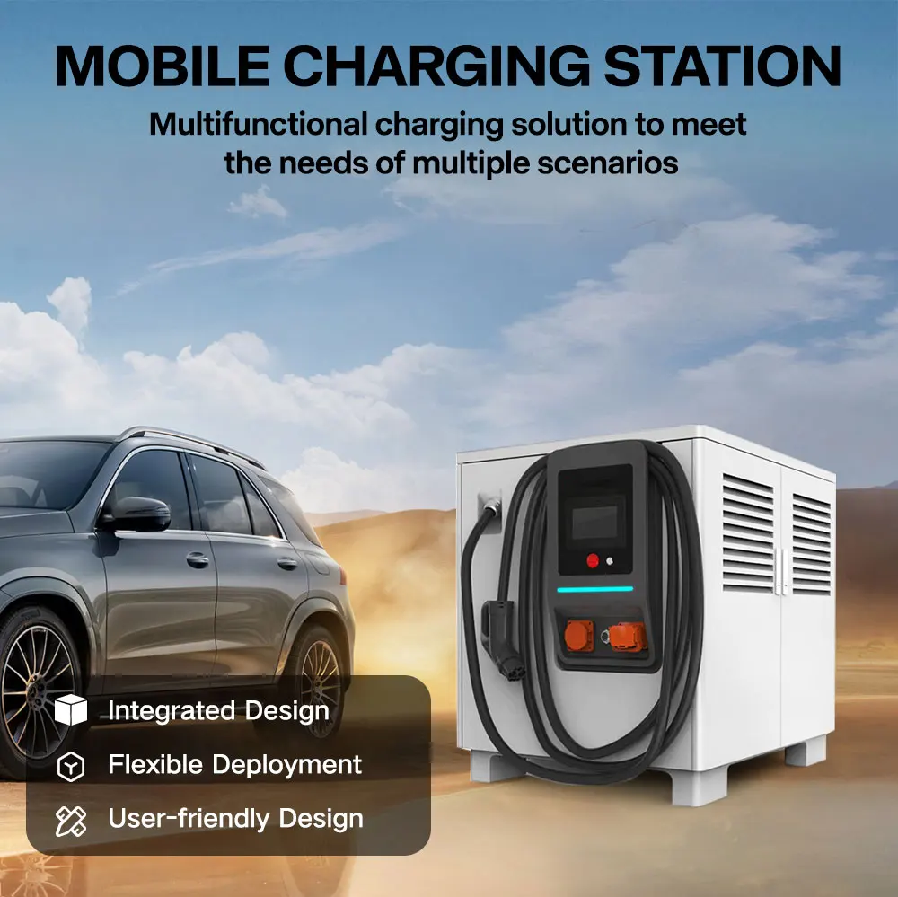 Bullcube Mobile charging station 65kwh ev battery fast charging 65kwh rescue car energy storage charging system