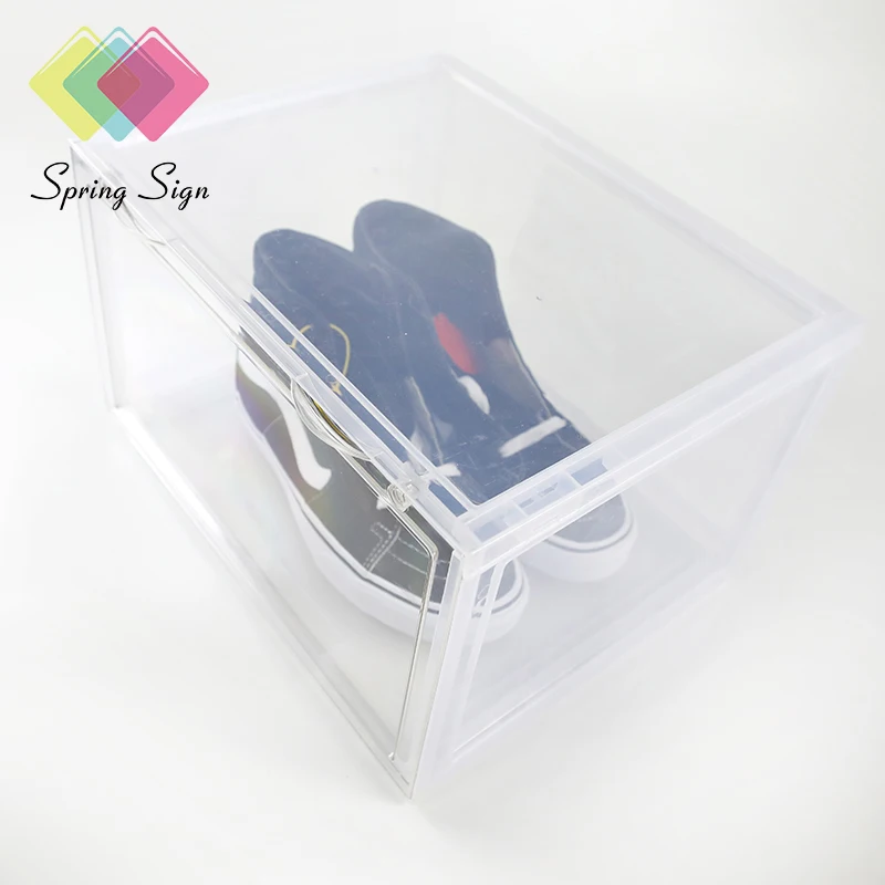Spring Sign sneaker drop front box acrylic shoe box magnet