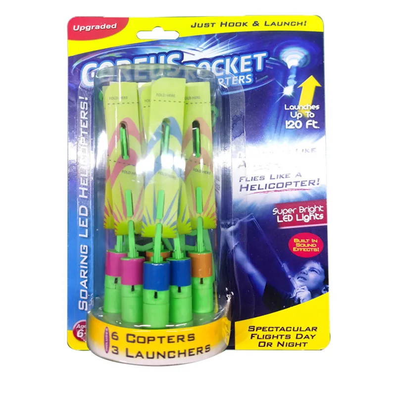 Светодиодная игрушка-Рогатка LINGSHOT со звуком (6 коптеров + 3 рогатки)