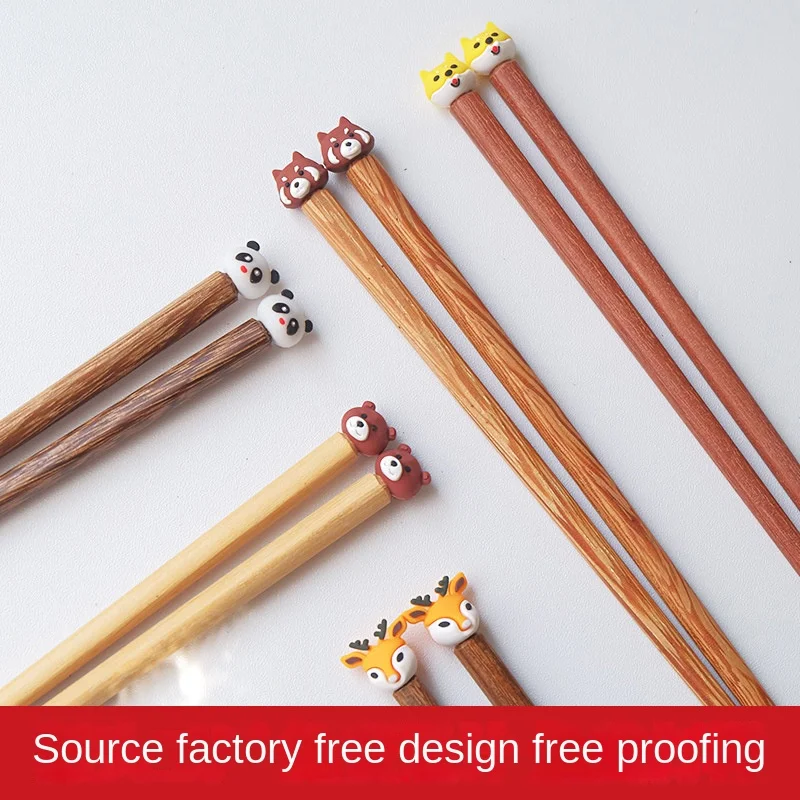 Cartoon Cute PVC Silicone Chopsticks Set Cartoon Style for Students and Children Korean Design