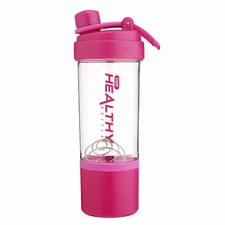 850ml Custom logo sports gym shaker bottle plastic powder protein shaker bottles with Mixer