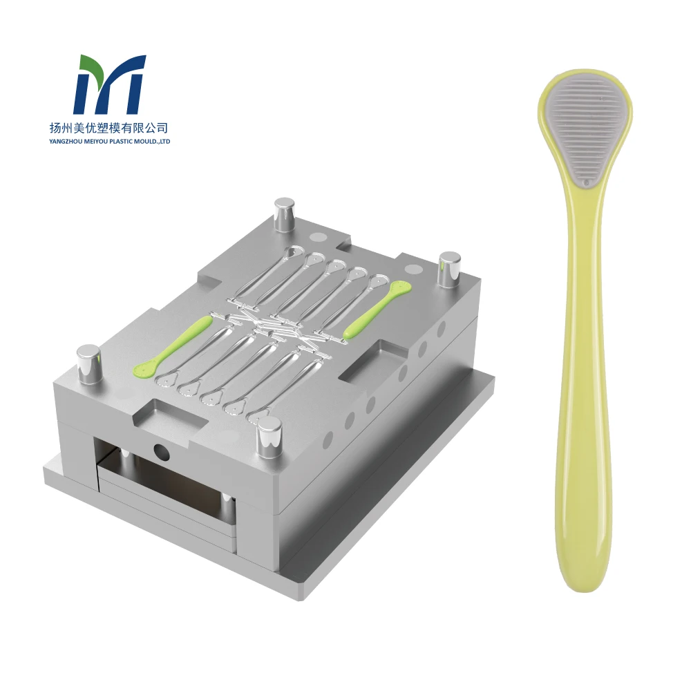Plastic Injection Tongue Cleaner Mould For Dental Tongue Scraper Cleaner Mold Plastic Injection Machine Toothbrush Mould