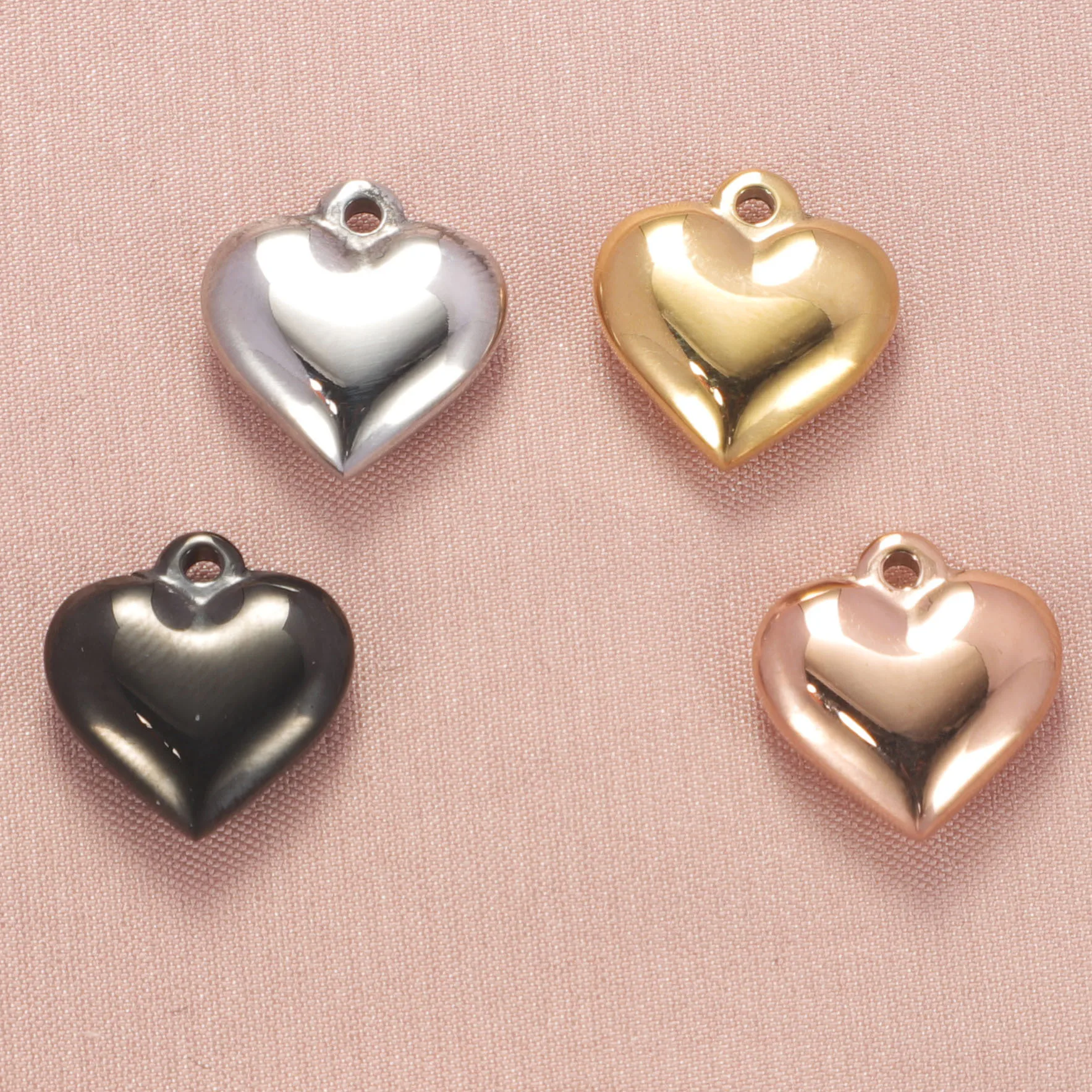 Polished Engraved Heart Pendant Jewelry Diy Accessories Stainless Steel Engraved Blank Custom Logo Heart Shape Pendant Charm