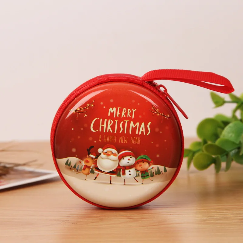 New Customization Cartoon Purse Christmas Bag Key Bag Christmas Gift Small Zipper Coin Purse New Year Gift