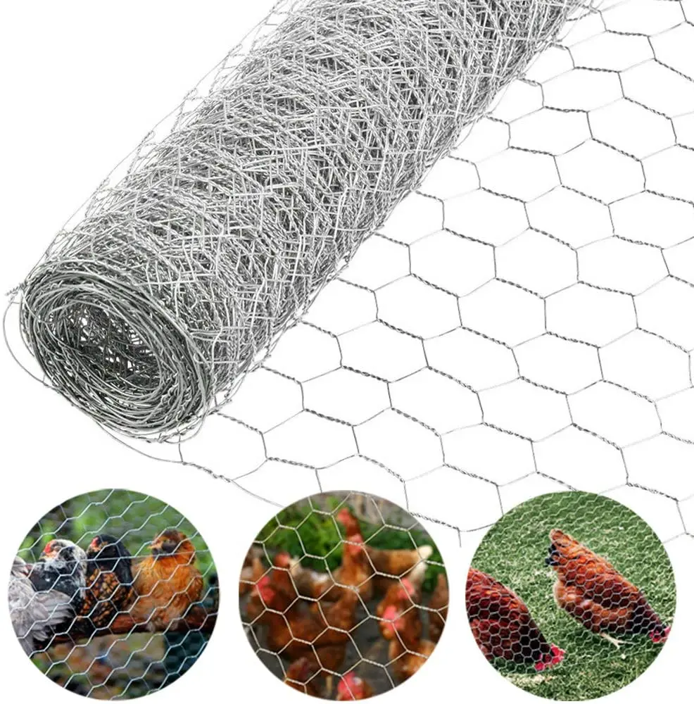 Good Price Galvanized Hexagonal wire mesh for chicken wire lowes / wire mesh Diamond Hexagonal Mesh Chicken Cage