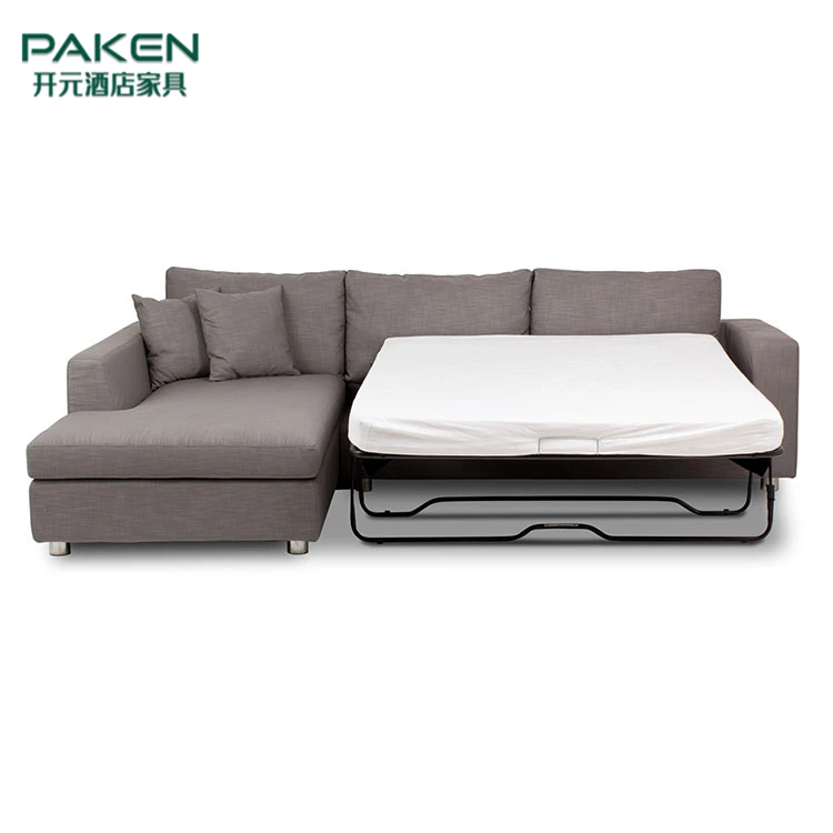 Modern Living Room Furniture Single Red Sofa Bed  Low Prices Wooden Hotel Fabric Sofa Beds