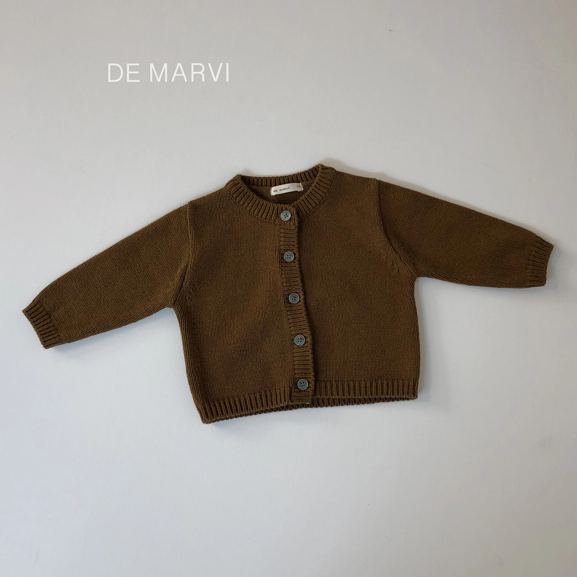 DE MARVI Knitted Cardigan Long Sleeve Baby Toddler Infant Sweater Cardigan MADE IN KOREA