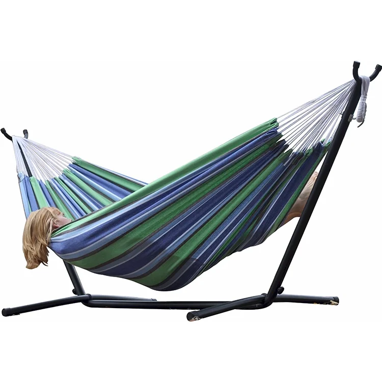 Durable using low price canvas light weight hammock with folding metal stand