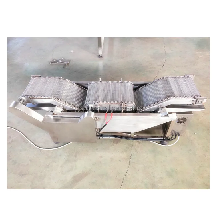 China professional manufacturer customized continuous fryer equipped with stainless steel mesh conveyor belt