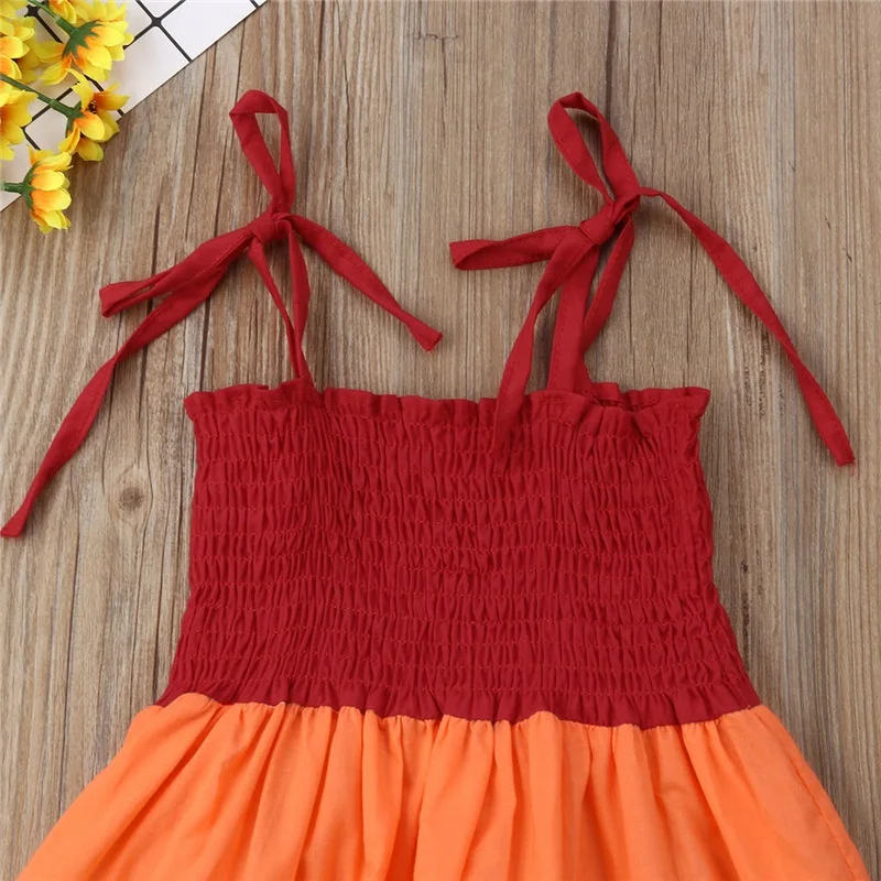 kids rainbow dress cheap wholesale 0-12 T girls`s dress for girls summer cotton dresses