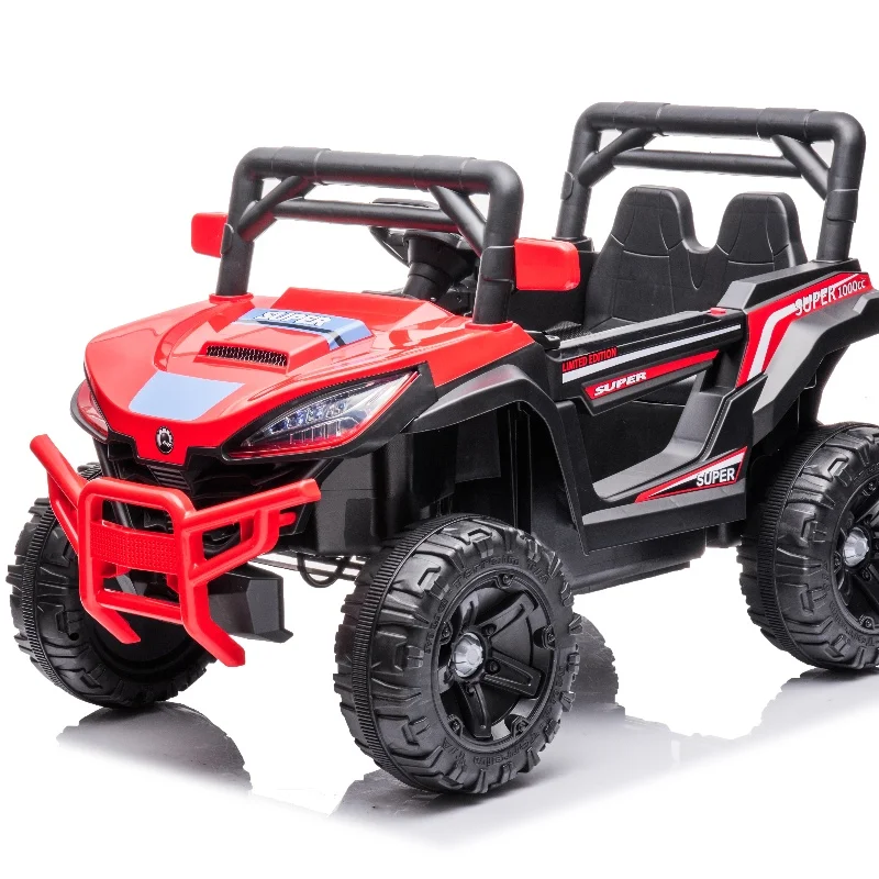 Kids Electric Car 12 Years Old 4 Seater Cars for Kids Red Toy Music White Orange USB Power Battery Style Wheels Children