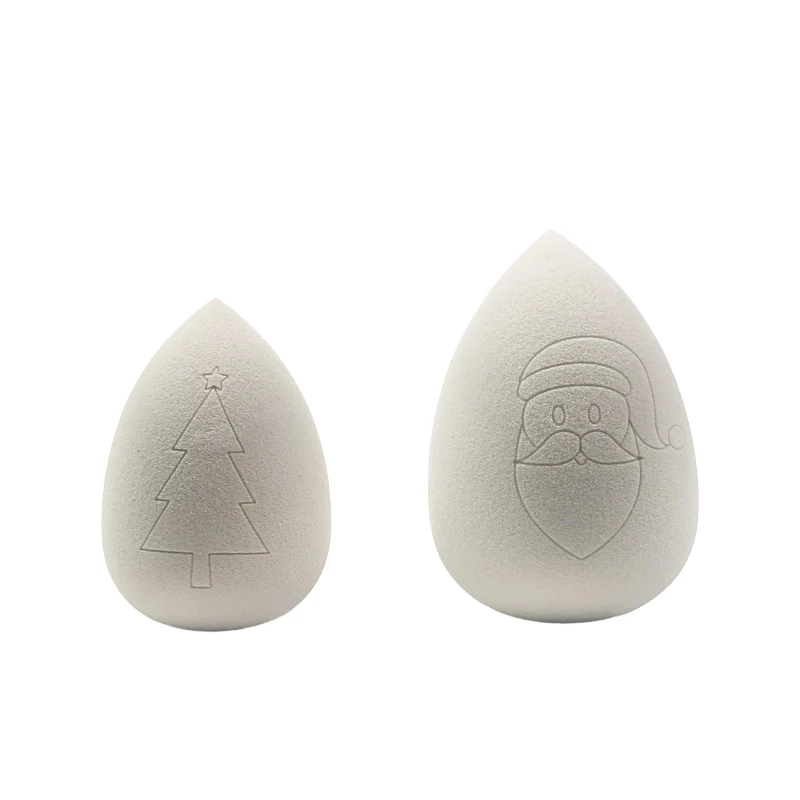 
Low MOQ Wholesale & OEM Customized Logo Christmas Makeup Sponge Set With Santa Claus Christmas Character 