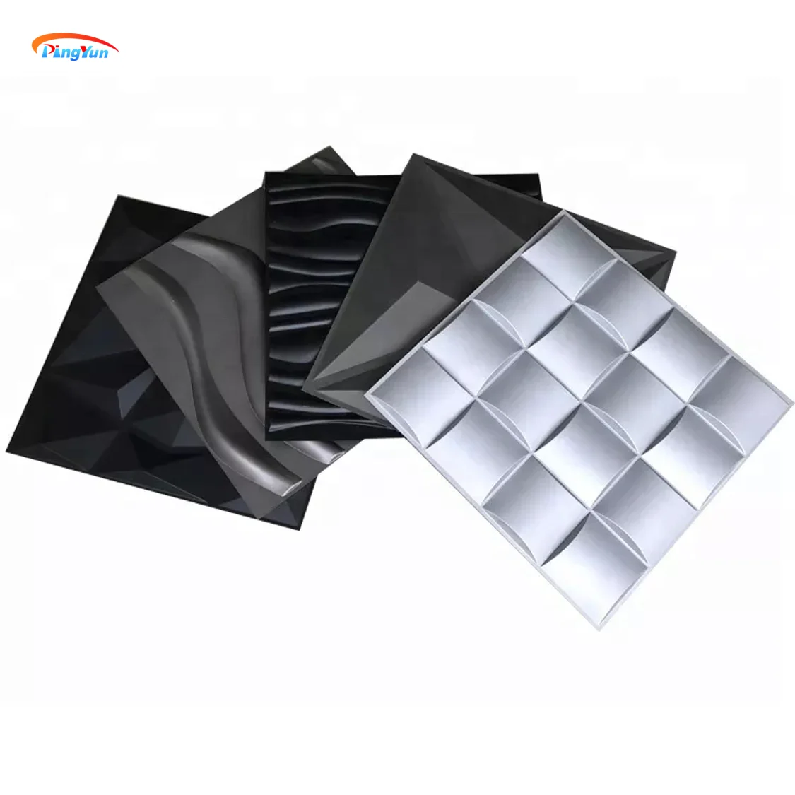 interior wall pvc grey color pvc wall panel for night club or hotel decoration