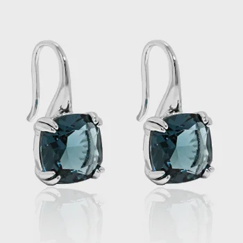 Haifeng meilong jewelry S925 sterling silver temperament Mosaic square zircon texture earring