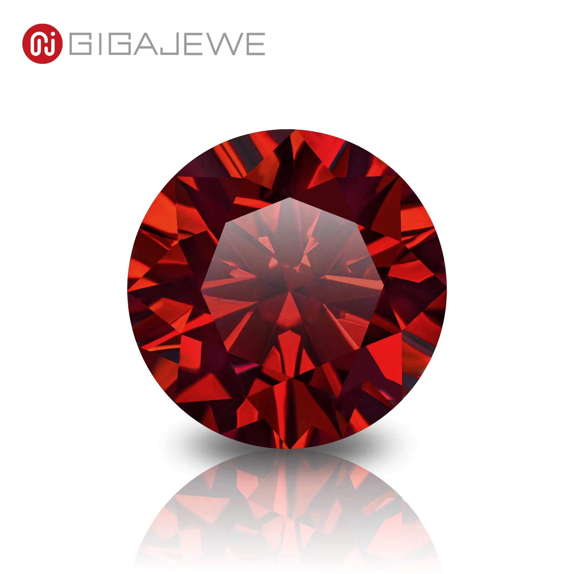GIGAJEWE Wholesale loose Moissanite diamond round cut Plated red color VVS1 clarity for Jewelry making