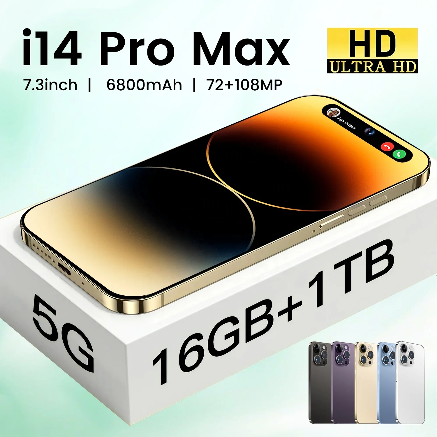 2023 NEW Phone 14 pro max 6.7 inch Original WIFI BT FM GPS i14 Smartphone 16GB+512GB Android 4G 5G Mobile phone