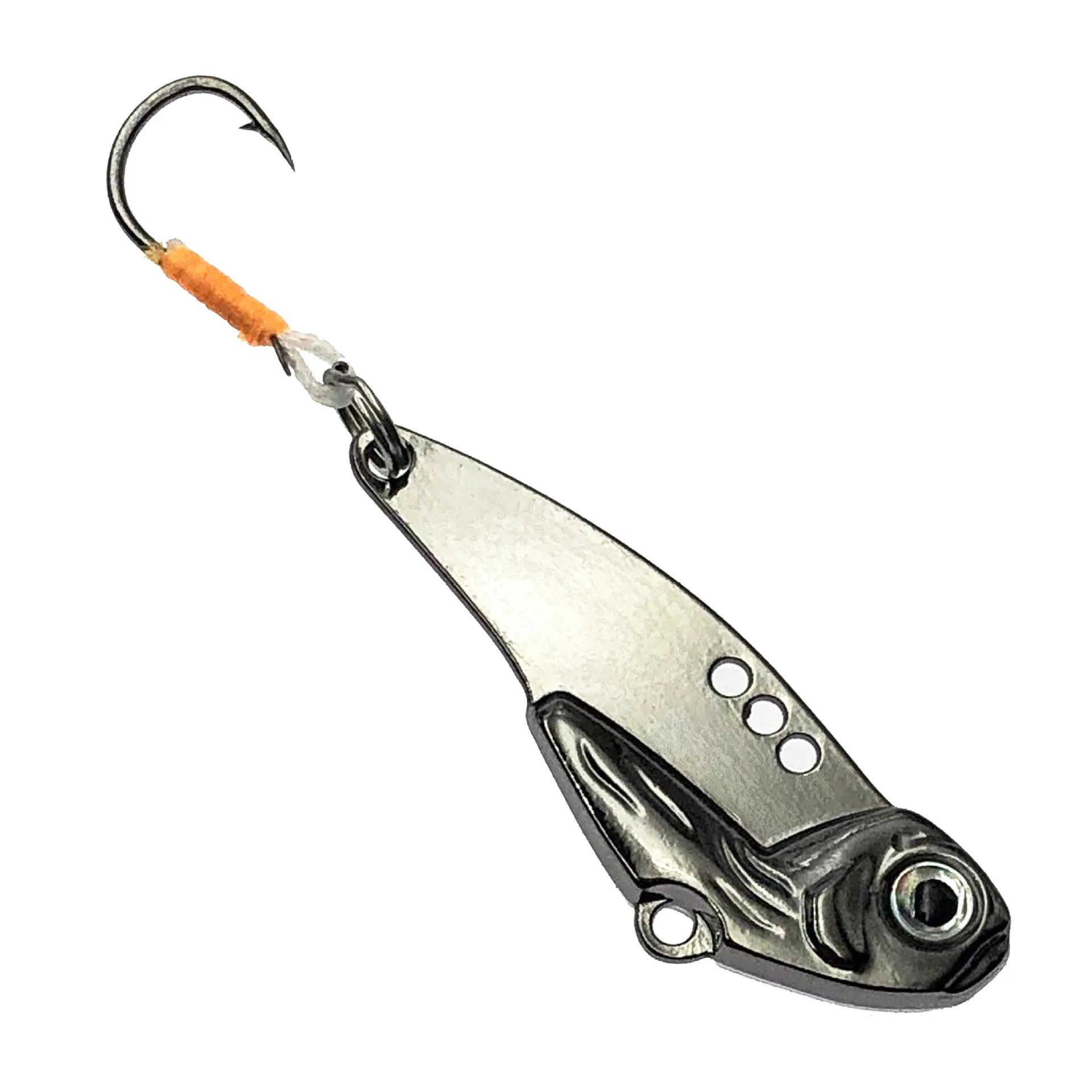 VIB 2.5/3.5/5/7g Sequin Fish Hook Artificial Hard Bait Fresh Water Stream Single Hook Metal Topper Perch