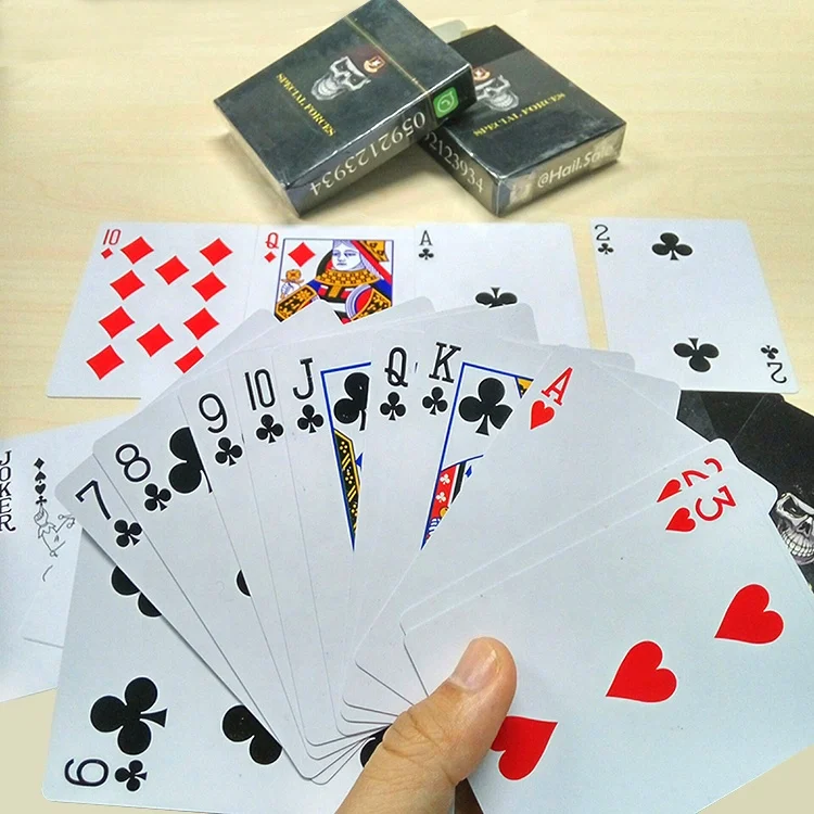 Custom Logo Printing Playing Poker Flash Game Cards For Education Entertainment Brand Advertising Use