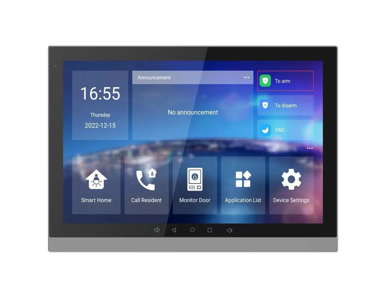 T10A IP PoE видеодомофон Android OS 10,1 дюймов T10A внутренний монитор для дома и зданий