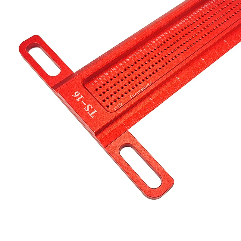 16inch Woodworking Scribe T-type Ruler Lengthen Scribing Ruler Aluminum alloy Line Drawing Marking Gauge DIY Measuring Tool