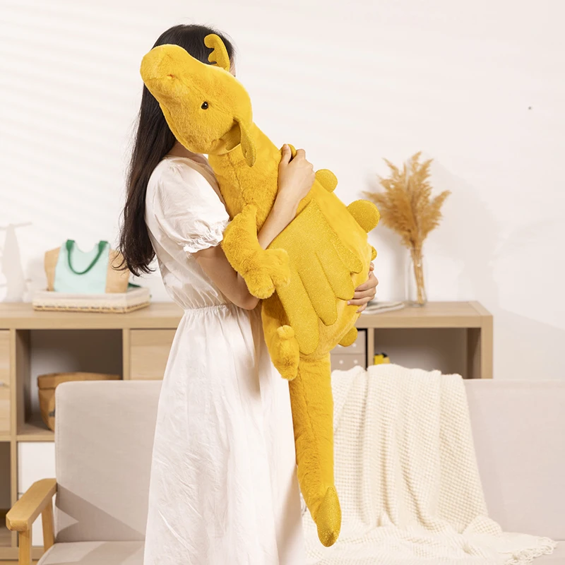 Customized lovely little dragon plush doll skin-friendly soft cute flying dragon plush toy for kids gift