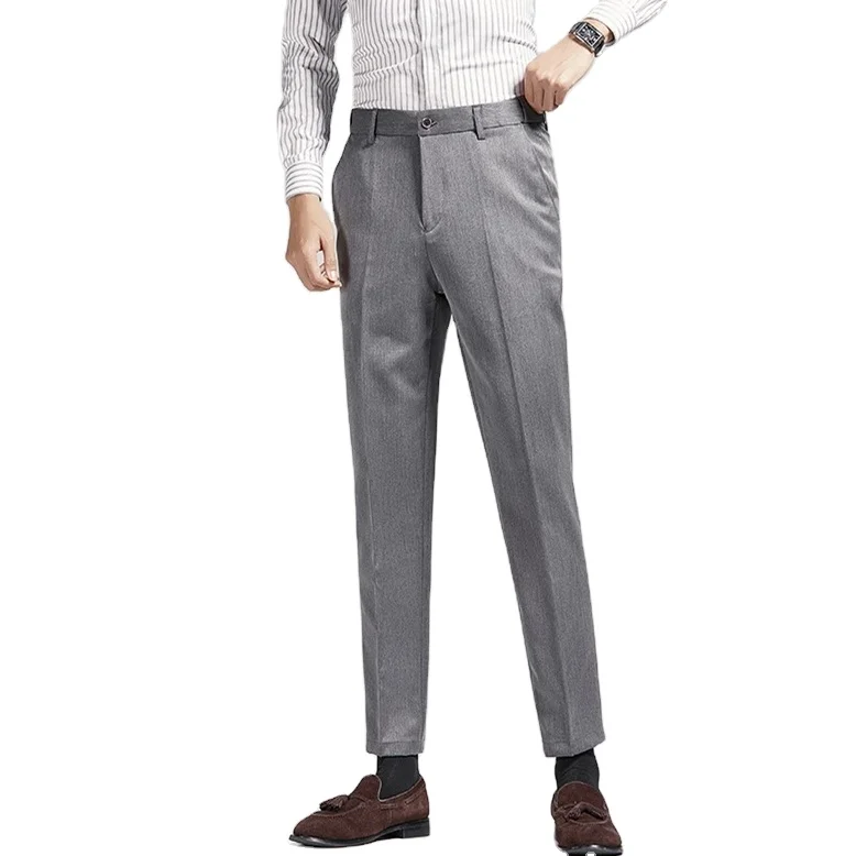 Formal Business Straight Pants Suit Trousers For Office Men