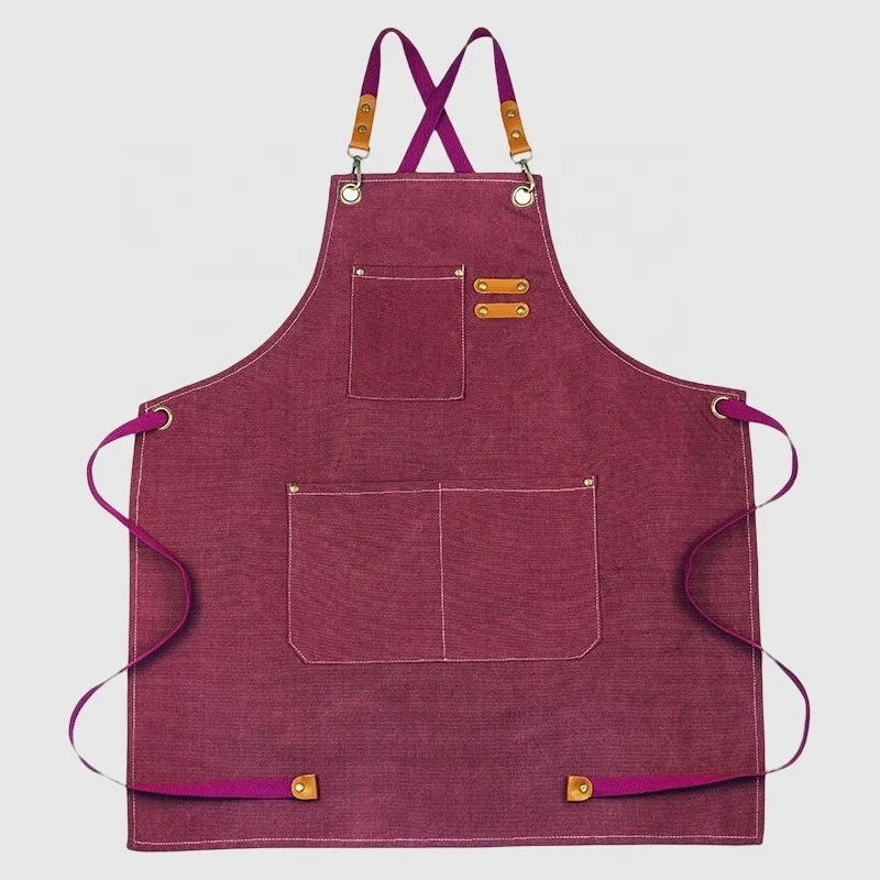 Custom Logo Adjustable Cotton Sleeveless Kitchen Apron for Cleaning for Restaurant Bakery Hairdresser Denim Kitchen Use