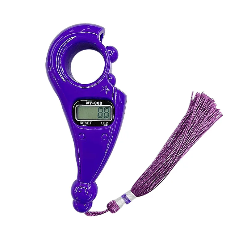 Factory wholesale Muslim LED finger Tasbih Digital Tally Counter electronic rosary counter 10 colour hand tasbeeh Beads counter