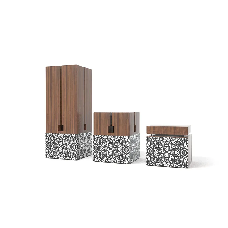 Wholesale high-quality high-grade inlaid metal rosewood censer charcoal burning  incense burner oud