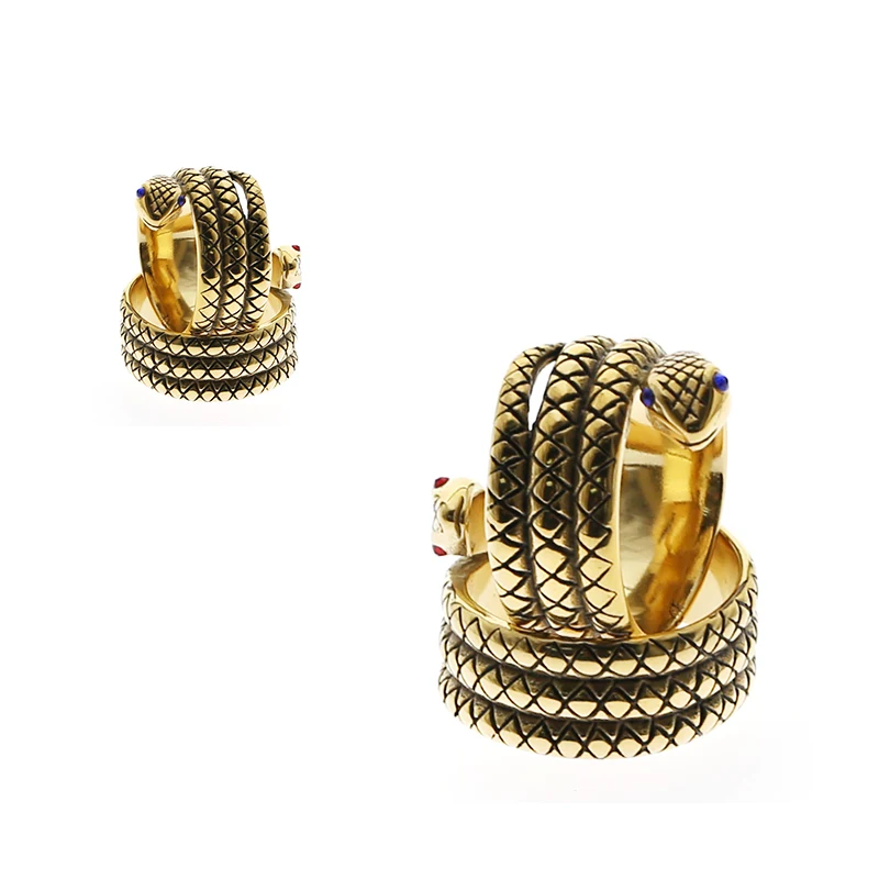 Golden Snake Cock ring COBRA GLANS RING Stainless Steel Male Sex Ring Stop Premature Ejaculation Erection