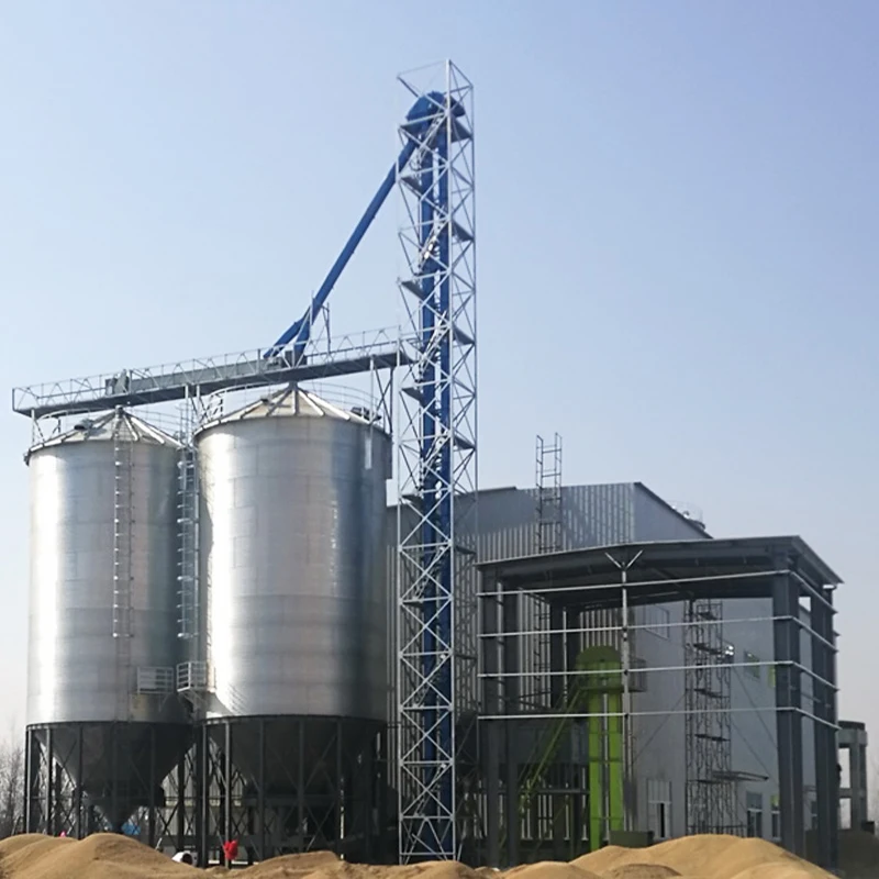 hopper bottom silo made by Fumtun for wheat storage