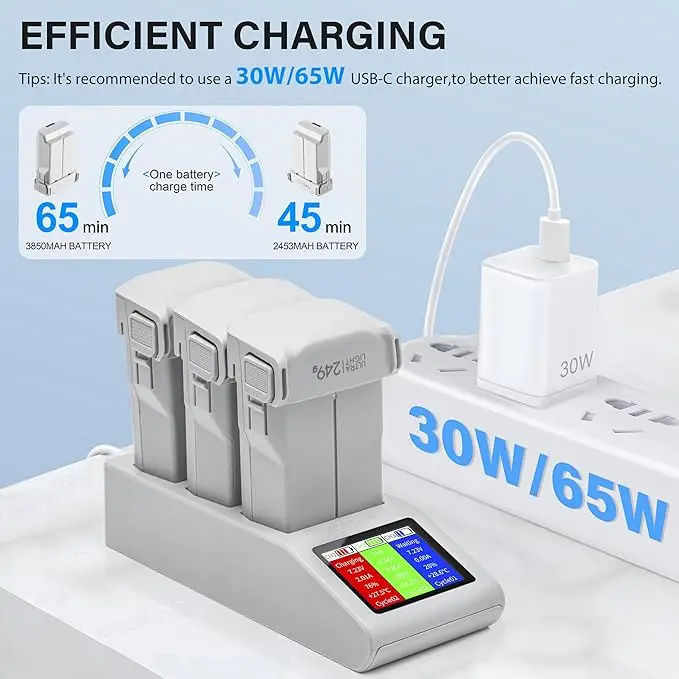 startrc mini 4 pro led night battery  charger for dji Mini 3 Pro charging hub accessories