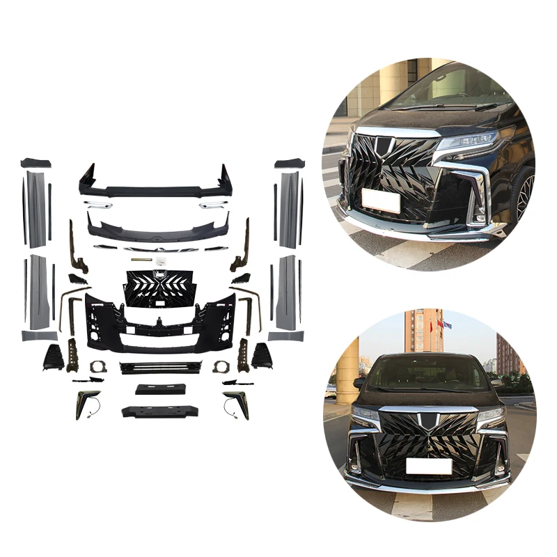 GBT drop shipping upgrade kit for Toyota alphard wald bodykit include grille facelift for bodykit alphard 30