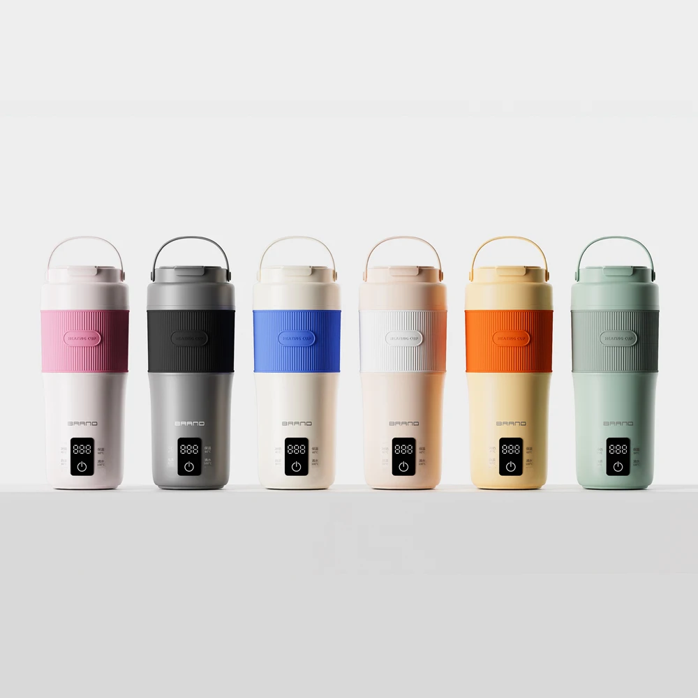400ML New Design Portable Travel Kettle Electric Water Bottle Multi Purpose Warmer with 4 Variable Presets and Auto Shut-Off