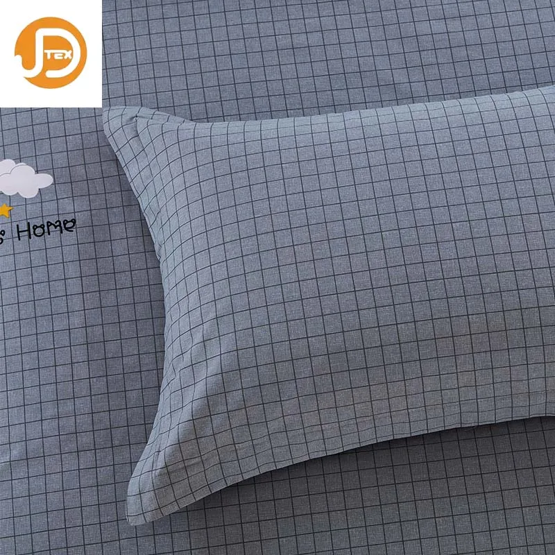 European Style OEM/ODM Grid Printed 100 Polyester Microfiber Fabric Bedding Article for Customization
