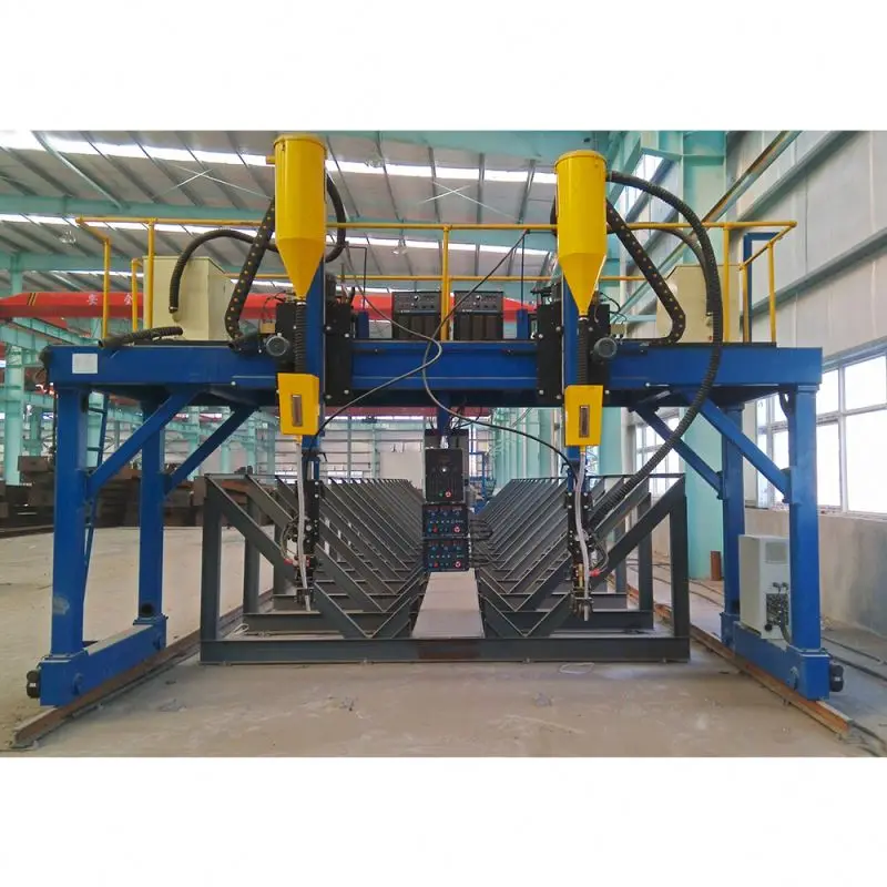 Portable h beam assembly welding straightening automatic submerged arc welding machine