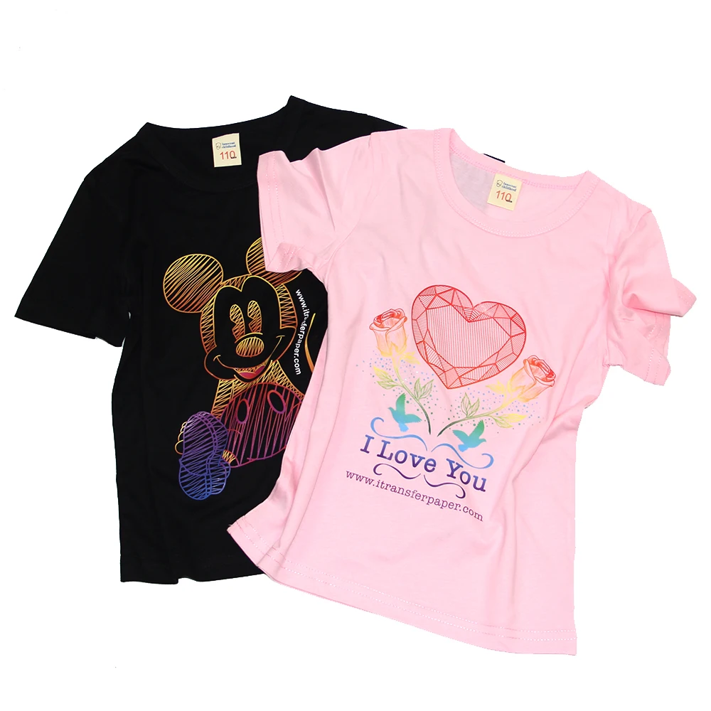 Laser Dark No Cut Transfer A+B Paper A4 A3 For Laser Printer with White Toner