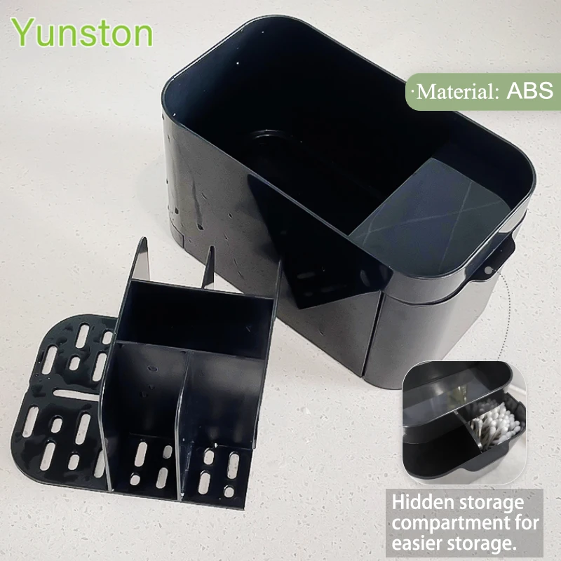 Wholesale newest ABS plastic multifunctional bathroom toothpaste toothbrush cotton swabs cosmetic cotton pad storage box