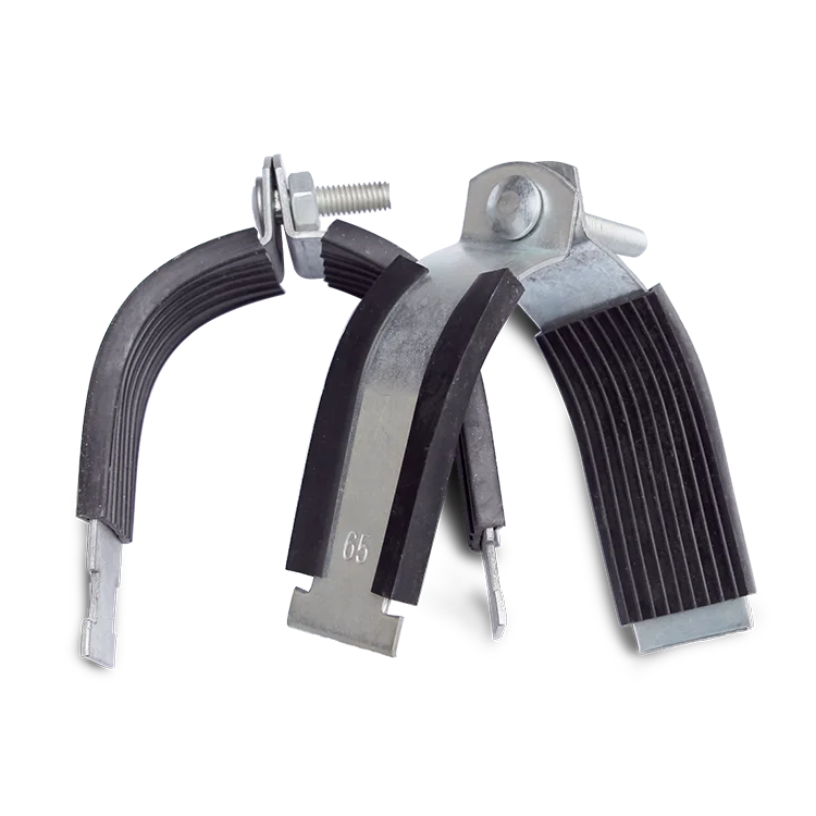 steel Double pipe clamps  simple operation steel hanging pipe clamps Channel steel Strut pipe clamp