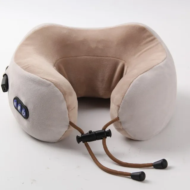 U-Shaped Vibrating Charging Electric Travel Massage Pillow U-Shaped Memory Foam Neck Massage
