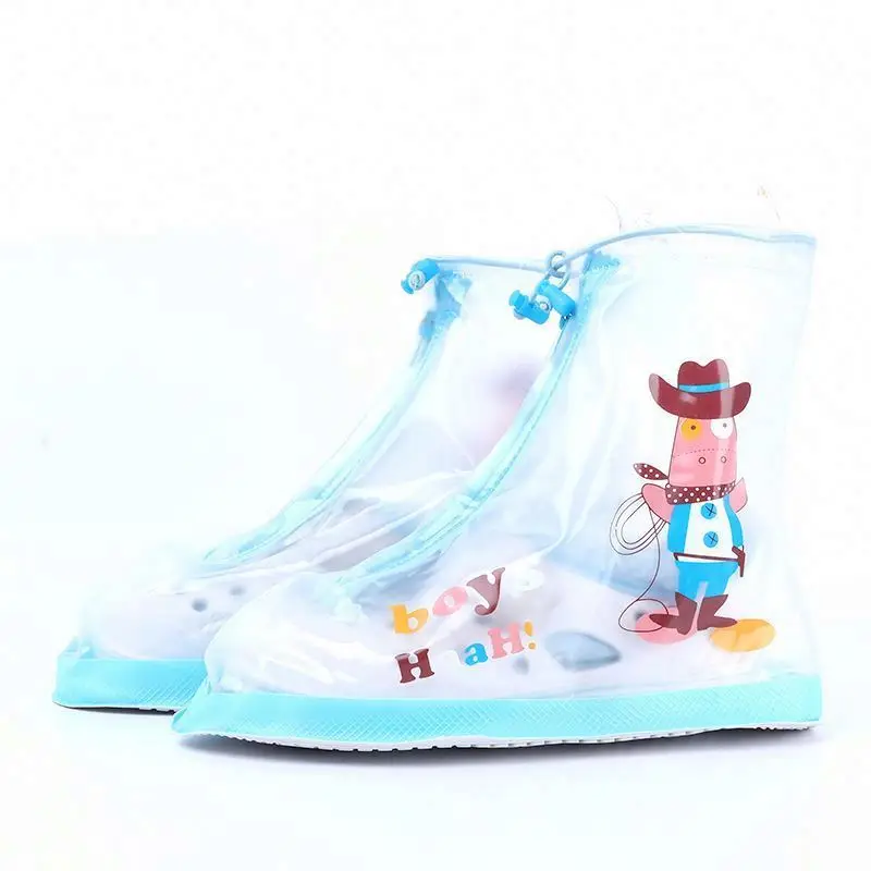 
2021 Foldable Non-Slip Safety Waterproof Children Rain Boot PVC Rain boot Cover 