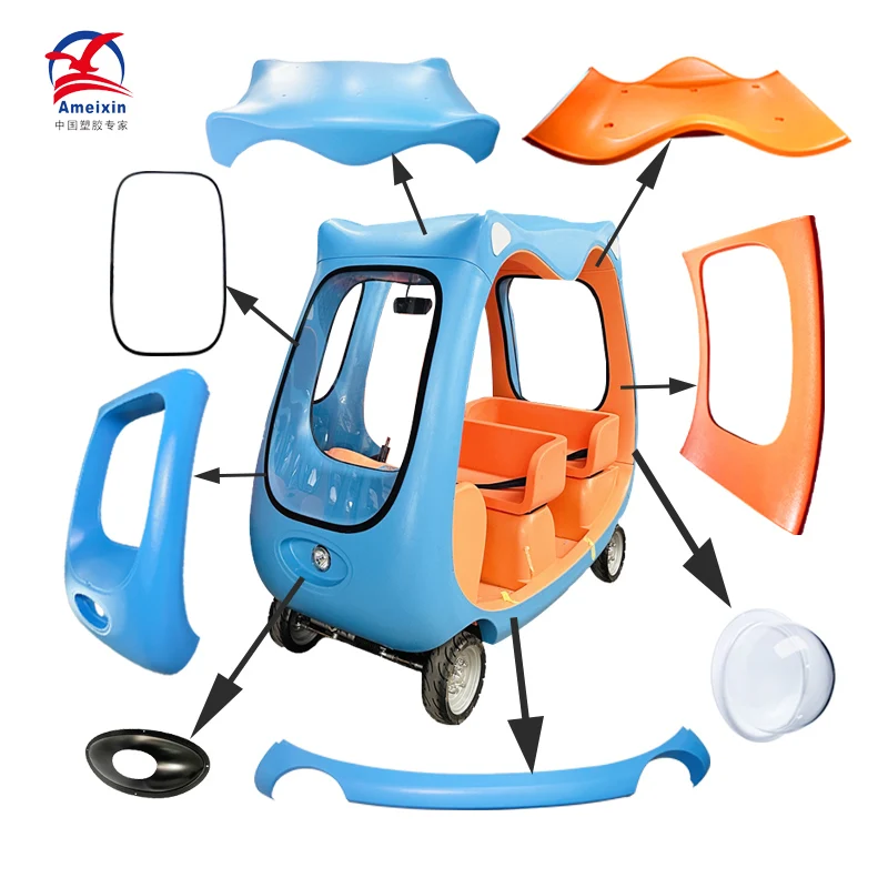 OEM Vacuum forming ABS Plastic Cover Complete Machine Assembly Electric Sightseeing Vehicle Shell