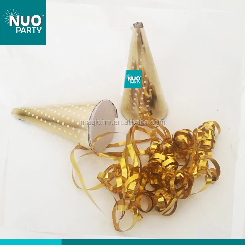 Rose red metallic streamer party poppers color metallic paper bottle customized