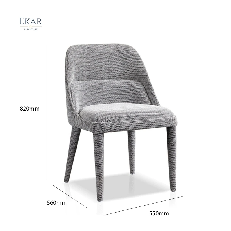Ekar Furniture Designer Choice high quality Minimalist Design Armless Modern Dining Chair For Hotel Home coffee shop