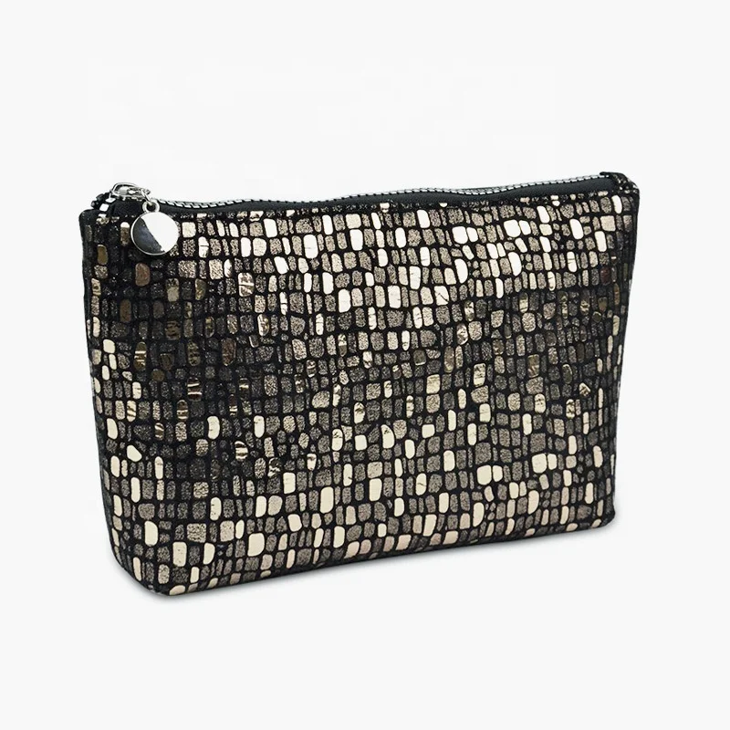 Wholesale Cosmetic Organiser Bag Sequin Clutch Custom Cosmetic Bag PVC Trendy Glitter 3 Piece Nightclub Clutch Bag