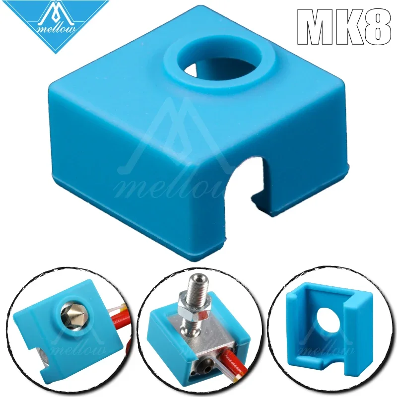 Высококачественные силиконовые носки с подогревом для MK8/MK9 hotend ender 3 prusa I3 CR10