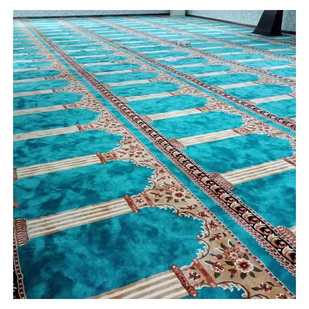 Мусульманская мечеть новый дизайн Masjid Молитвенный Ковер и индивидуальный ковер от стены до