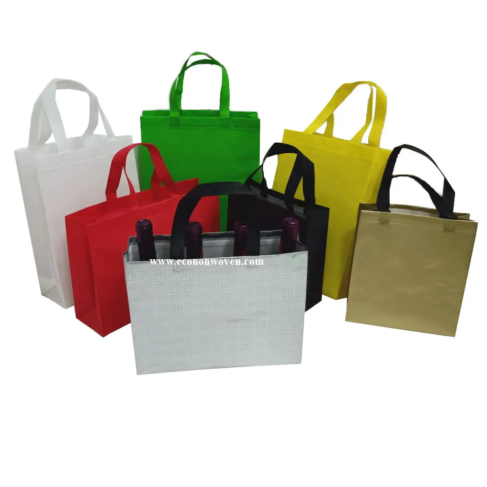 reusable custom printed logo opp laminated rpet custom reusable pp nonwoven eco bag manufacturers with print